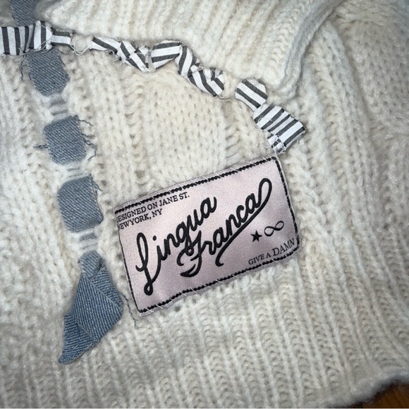 LINGUA FRANCA Jade Cable Knit Crewneck Sweater Alpaca Wool Size 2X - Picture 8 of 13